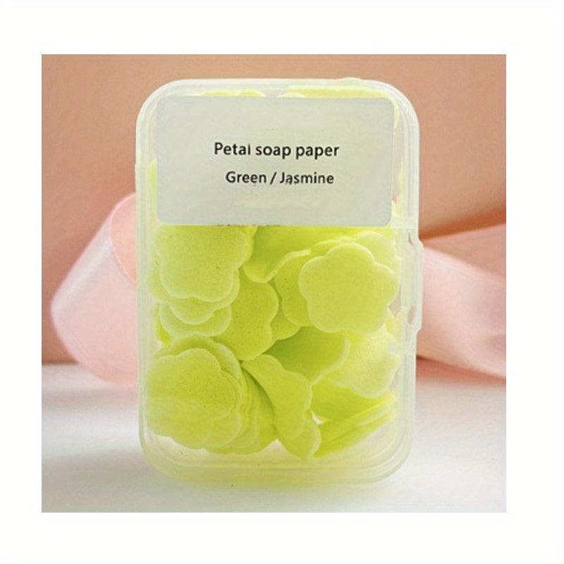 Portable Hand Wash Soap Papers Petal Tablets Travel Home Use Disposable