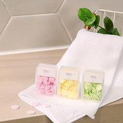 Portable Hand Wash Soap Papers Petal Tablets Travel Home Use Disposable