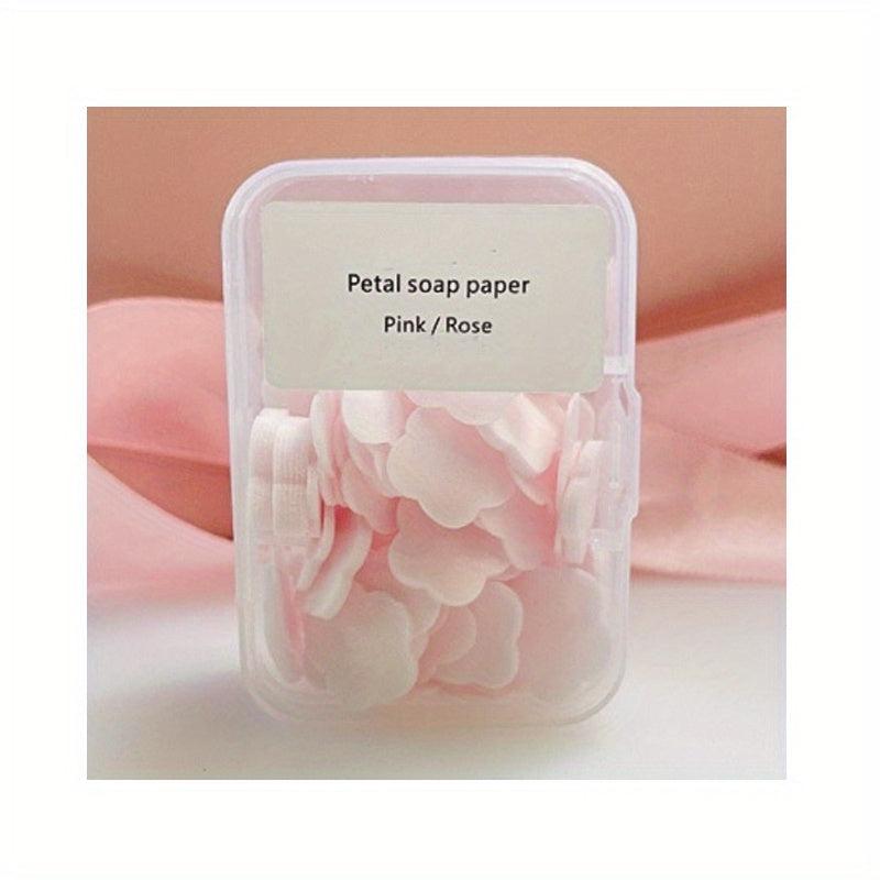Portable Hand Wash Soap Papers Petal Tablets Travel Home Use Disposable