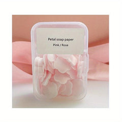 Portable Hand Wash Soap Papers Petal Tablets Travel Home Use Disposable