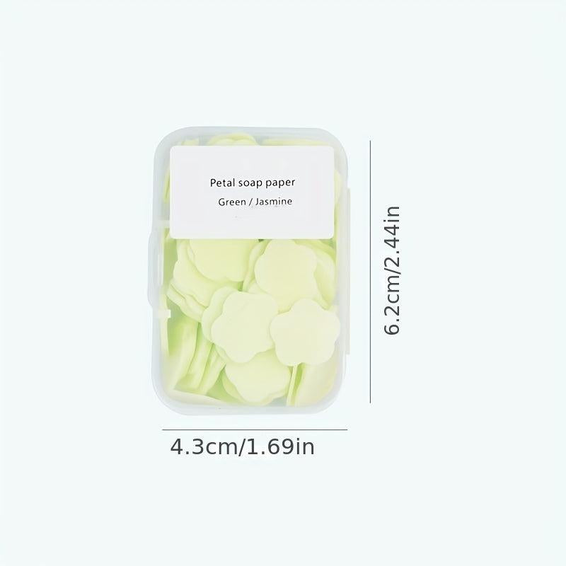 Portable Hand Wash Soap Papers Petal Tablets Travel Home Use Disposable