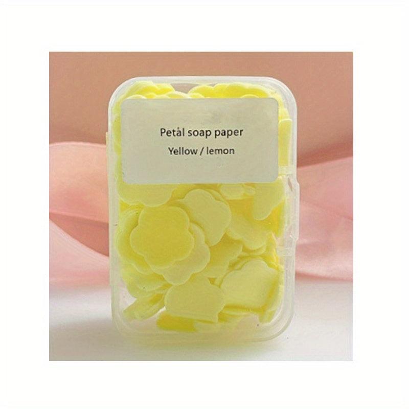 Portable Hand Wash Soap Papers Petal Tablets Travel Home Use Disposable