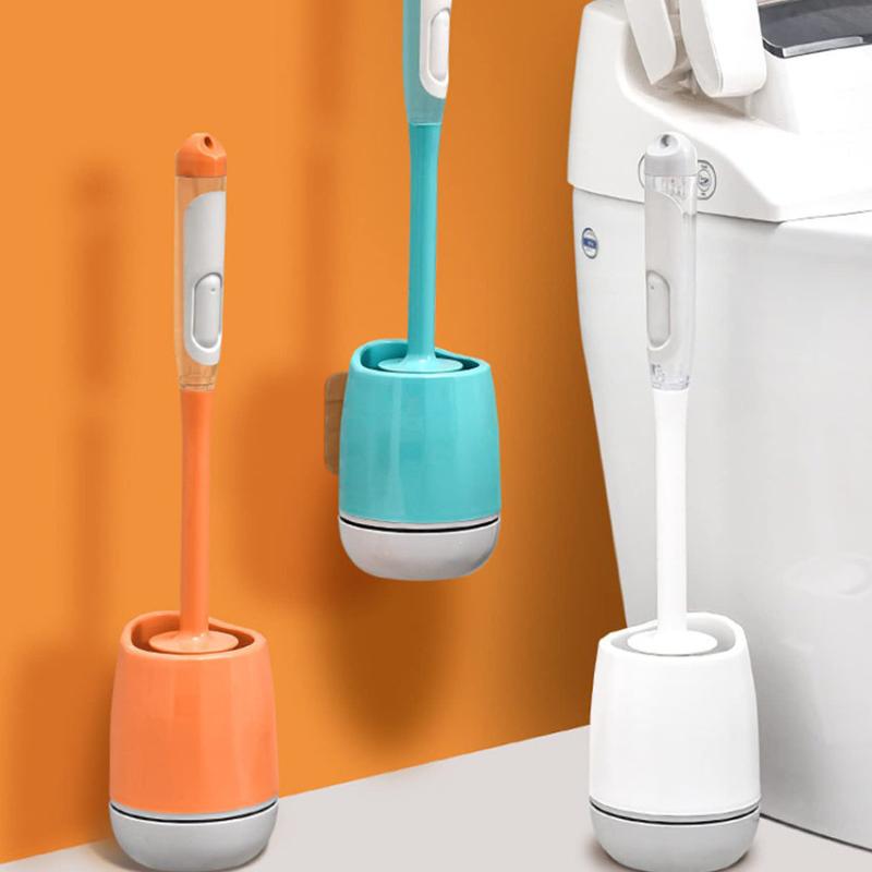 2pcs Silicone Cleaning Brush w/ Holder Box Long Handle Scrubbing Dea