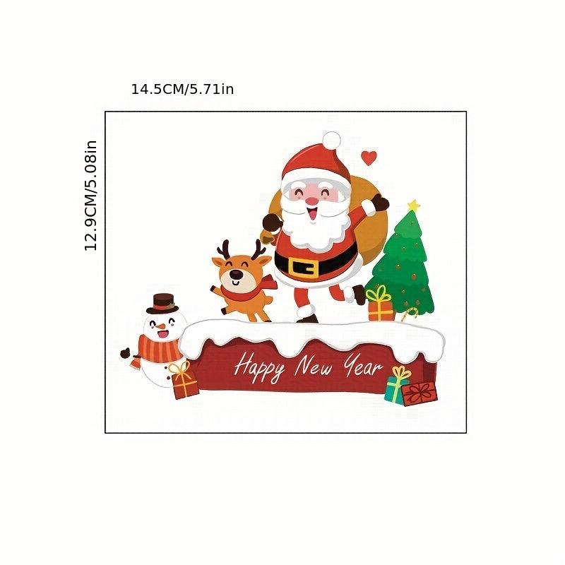 1PC Christmas Toilet Sticker Santa Claus Snowman Elk Switch Sticker