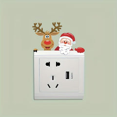 1PC Christmas Toilet Sticker Santa Claus Snowman Elk Switch Sticker