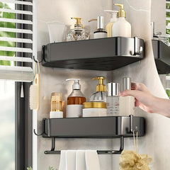 Rust Proof Corner Shower Caddy Stainless Steel Organizer with Hooks