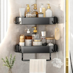 Rust Proof Corner Shower Caddy Stainless Steel Organizer with Hooks