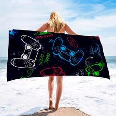 Microfiber Beach Towel for Gaming Enthusiasts - Quick Drying Towel