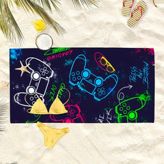 Microfiber Beach Towel for Gaming Enthusiasts - Quick Drying Towel