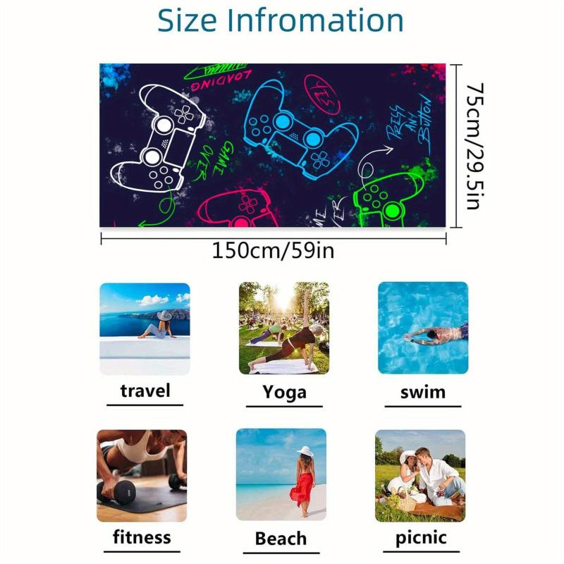 Microfiber Beach Towel for Gaming Enthusiasts - Quick Drying Towel