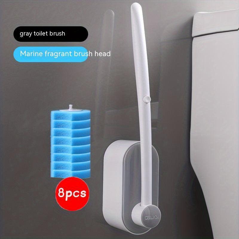 Toilet Brush Holder Set, Wall Mounted Bathroom Cleaning Tool
