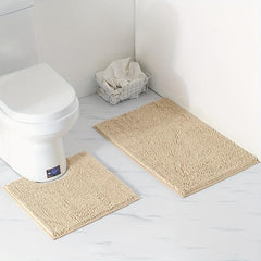 2pcs Non Slip Bathroom Rug Toilet Mat Set Bathroom Decor