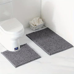 2pcs Non Slip Bathroom Rug Toilet Mat Set Bathroom Decor