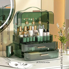 Cosmetic Storage Box Dustproof Shelf With Drawer Lid