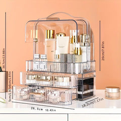 Cosmetic Storage Box Dustproof Shelf With Drawer Lid