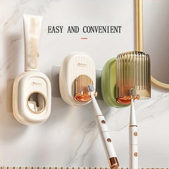 Automatic Toothpaste Dispenser & Holder Kit for Couples