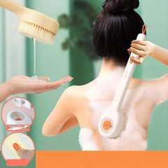 Gentle Long Handle Bath Brush Soft Shower Brush for Back and Body