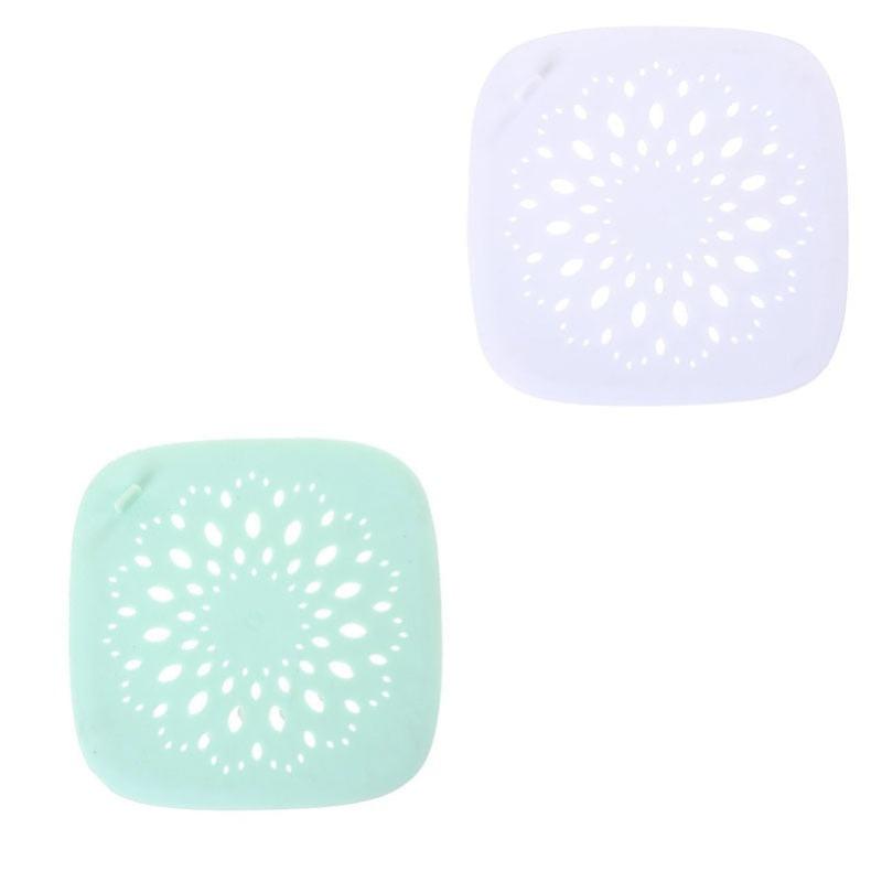2pcs Silicone Hair Catcher Shower Drain Cover for Bathroom Bathtub