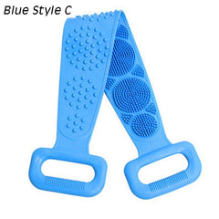 2pcs Silicone Bath Brush and Towel Set for Relaxing Back Massage and Scrubbing