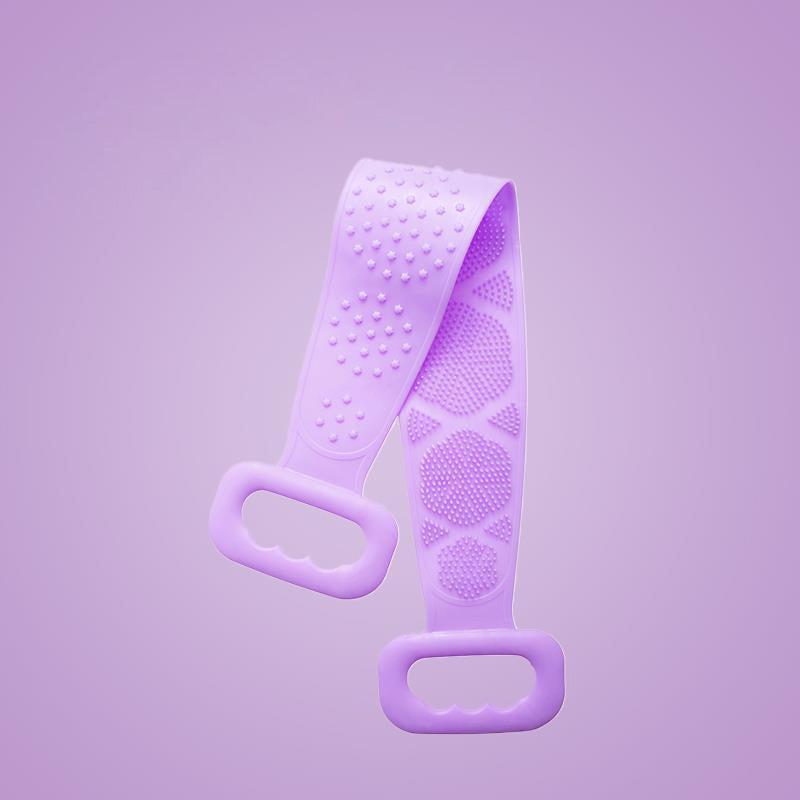 2pcs Silicone Bath Brush and Towel Set for Relaxing Back Massage and Scrubbing
