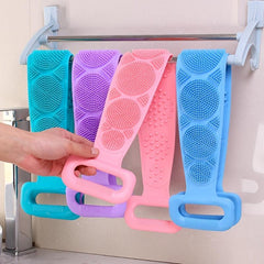 2pcs Silicone Bath Brush and Towel Set for Relaxing Back Massage and Scrubbing
