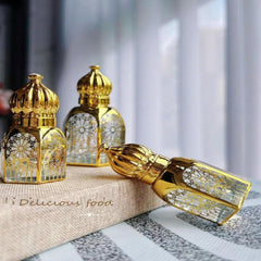 3 6 12ml Golden Glass Bottle Perfume Essential Bottle