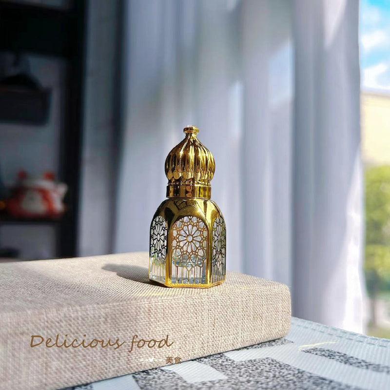 3 6 12ml Golden Glass Bottle Perfume Essential Bottle