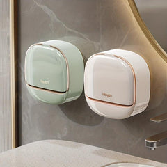 Wall Mounted Soap Box with Lid, Bathroom and Laundry Organizer