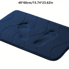 Soft Memory Foam Bath Mat, Non-Slip, Absorbent, Coral Velvet, Machine Washable