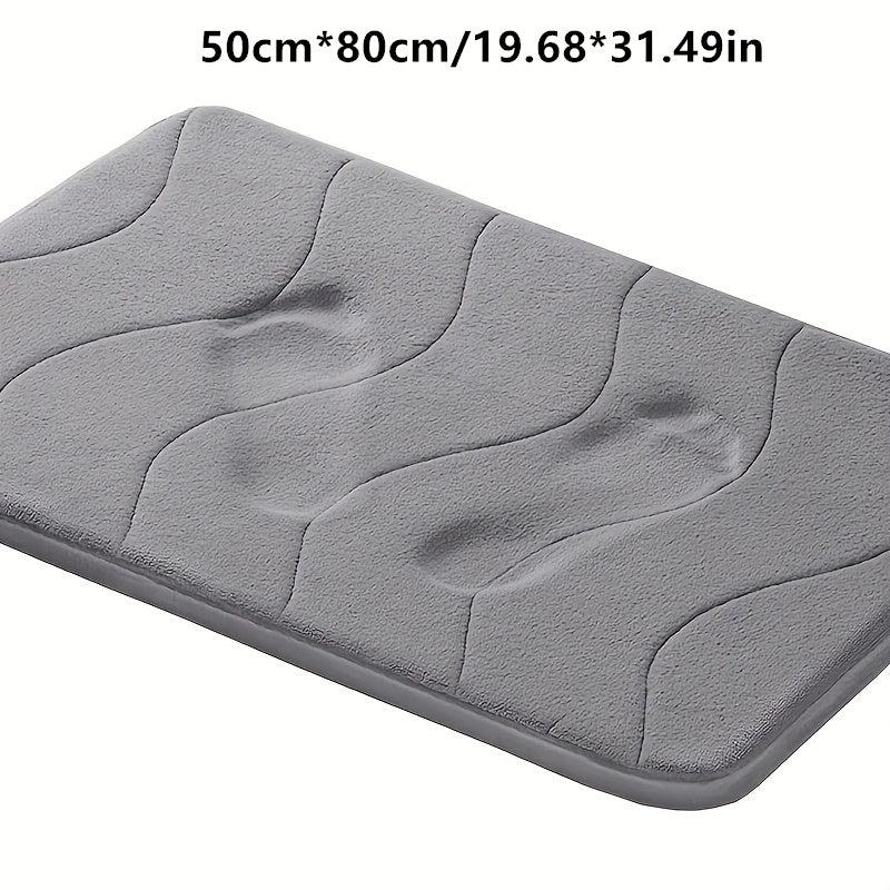 Soft Memory Foam Bath Mat, Non-Slip, Absorbent, Coral Velvet, Machine Washable