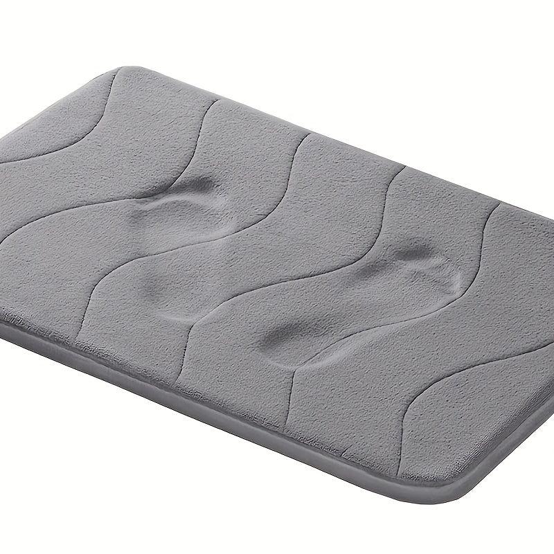 Soft Memory Foam Bath Mat, Non-Slip, Absorbent, Coral Velvet, Machine Washable