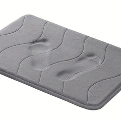 Soft Memory Foam Bath Mat, Non-Slip, Absorbent, Coral Velvet, Machine Washable