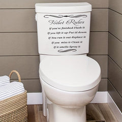 Toilet Lid Decal Self-Adhesive Slogan Graphic Sticker