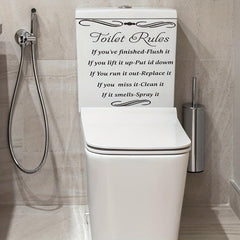 Toilet Lid Decal Self-Adhesive Slogan Graphic Sticker