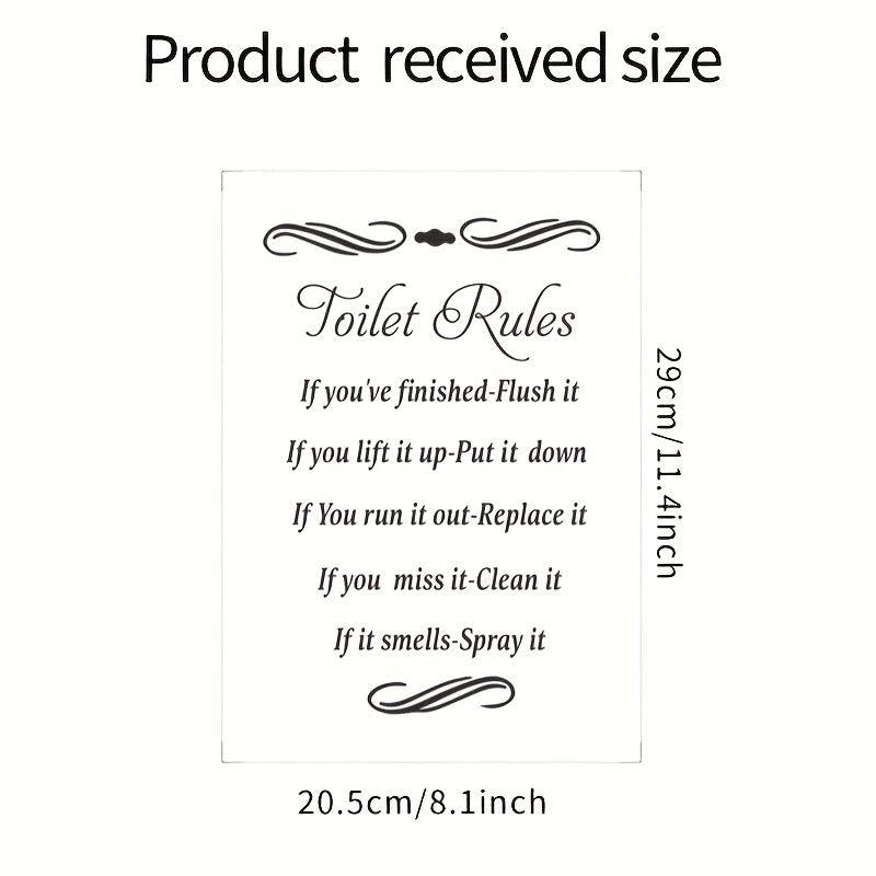 Toilet Lid Decal Self-Adhesive Slogan Graphic Sticker