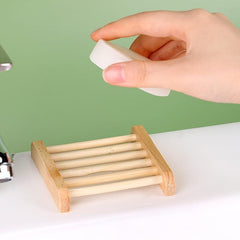Wooden Soap Box Punch Soap Holder Soap Dish Drain Soap Tray Bathroom Accessories
