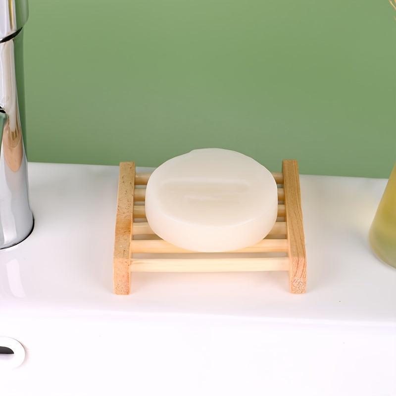 Wooden Soap Box Punch Soap Holder Soap Dish Drain Soap Tray Bathroom Accessories