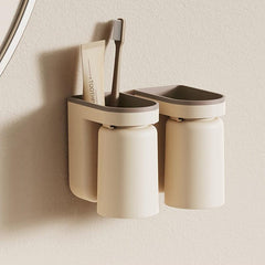 Wall Mounted Toothbrush Holder with Gargle Cup
