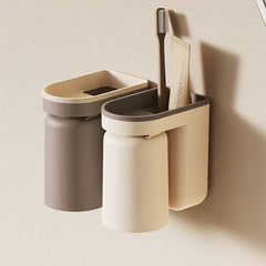 Wall Mounted Toothbrush Holder with Gargle Cup