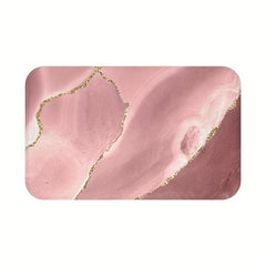 Non Slip Pink Memory Foam Bath Rug Absorbent Quick Drying