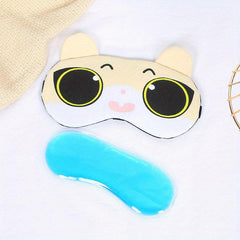 Cartoon Eye Mask Big Eye Pattern Shading Eye Mask Travel Essential