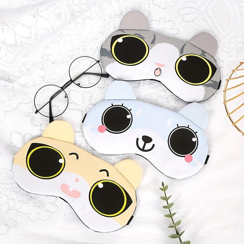 Cartoon Eye Mask Big Eye Pattern Shading Eye Mask Travel Essential