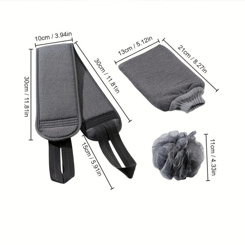 Men's Bath Ball Towel Set for Gentle Exfoliation and Cleansing