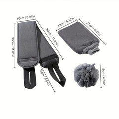 Men's Bath Ball Towel Set for Gentle Exfoliation and Cleansing