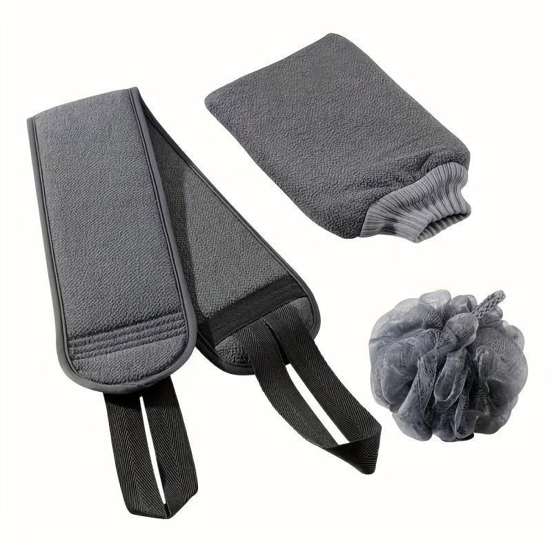 Men's Bath Ball Towel Set for Gentle Exfoliation and Cleansing