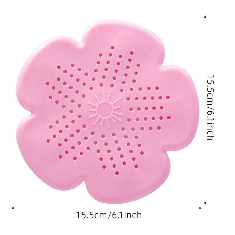 Shower Floor Drain Cover Hair Catcher Flower Shaped Filter for Bathroom