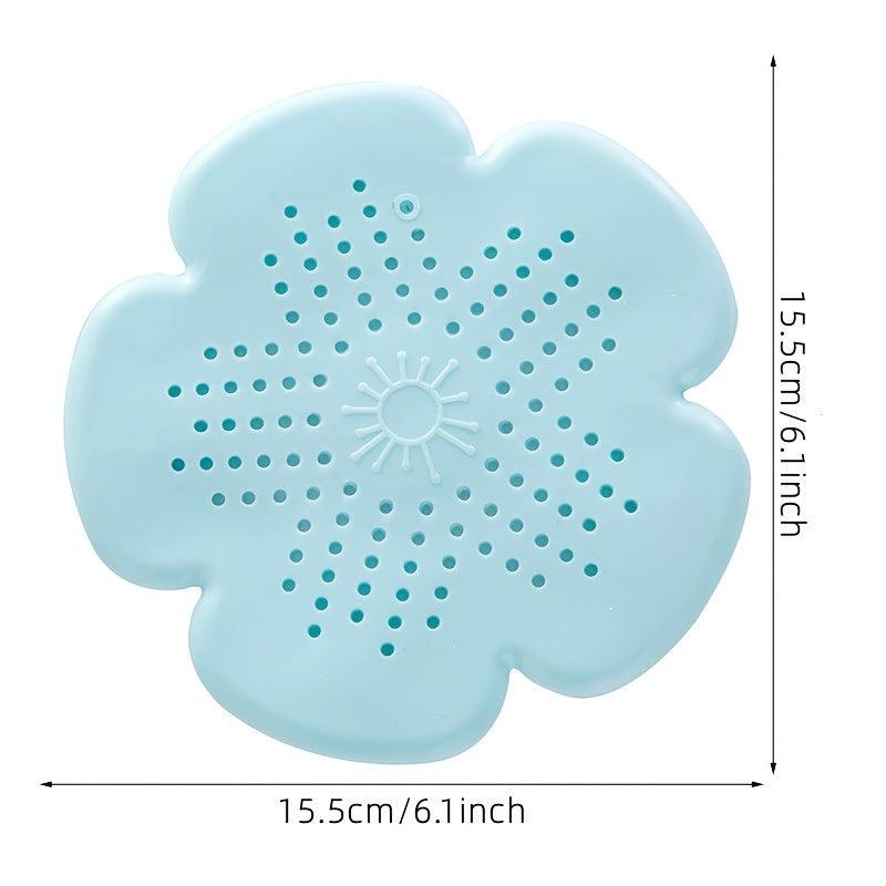 Shower Floor Drain Cover Hair Catcher Flower Shaped Filter for Bathroom