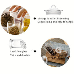 Bathroom Storage Jars Set with Lids - Apothecary Can