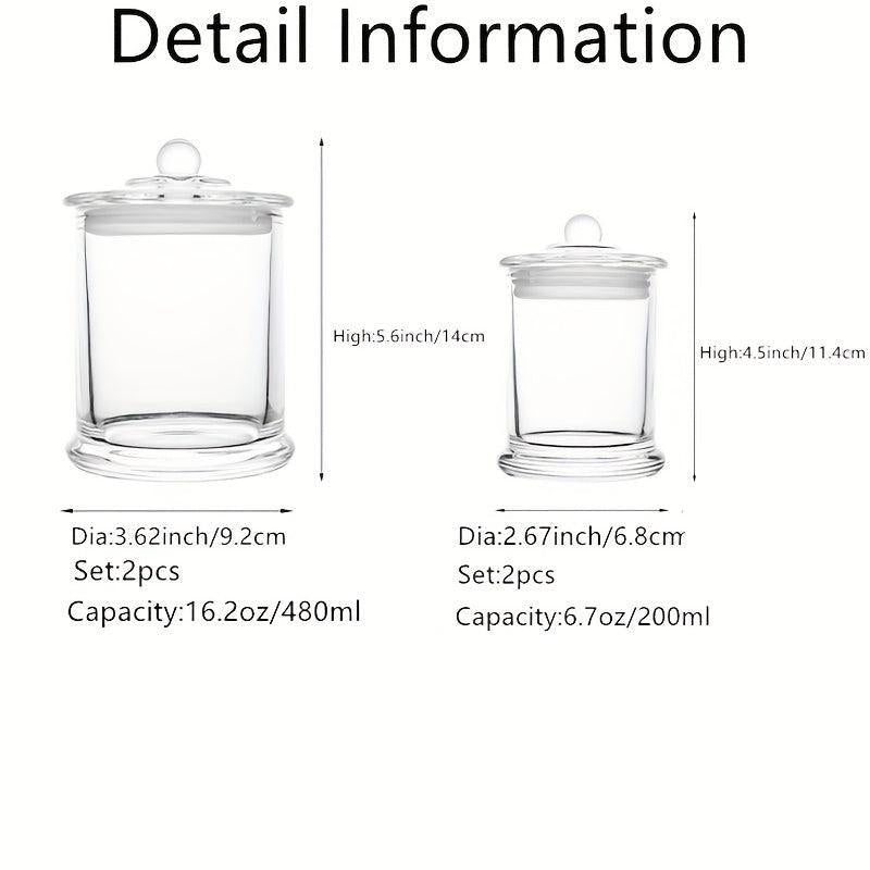 Bathroom Storage Jars Set with Lids - Apothecary Can