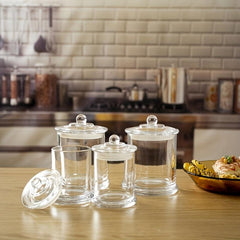 Bathroom Storage Jars Set with Lids - Apothecary Can